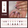 12 Sizes-24 Pcs Press On Nails C1350