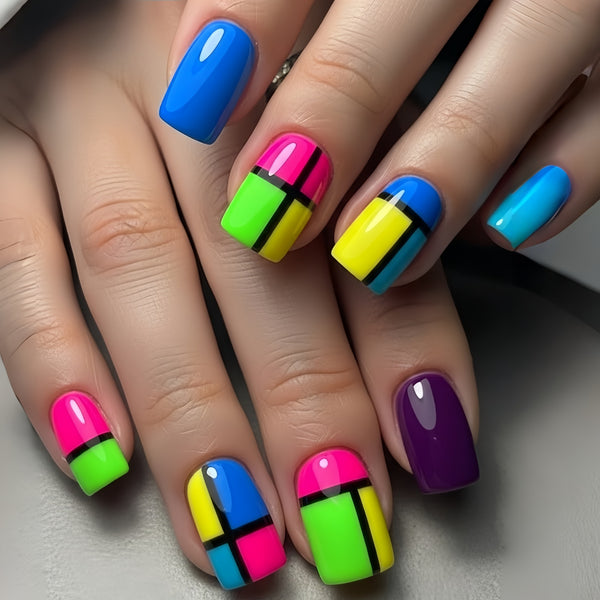 12 Sizes-24 Pcs Press On Nails Y1941