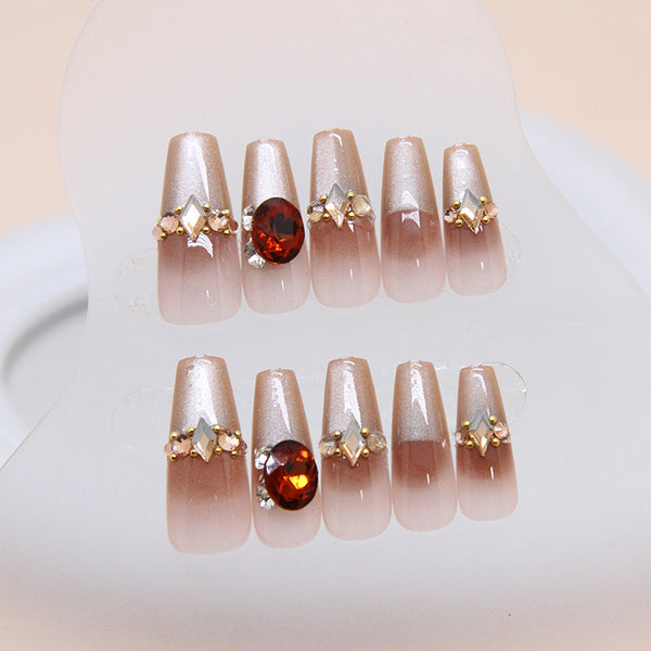12 Sizes-24 Pcs Press On Nails MY045