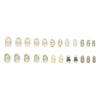 12 Sizes-24 Pcs Press On Nails W1971