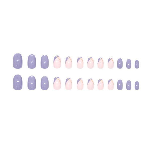 12 Sizes-24 Pcs Press On Nails W1939