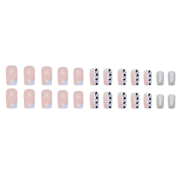 12 Sizes-24 Pcs Press On Nails W719