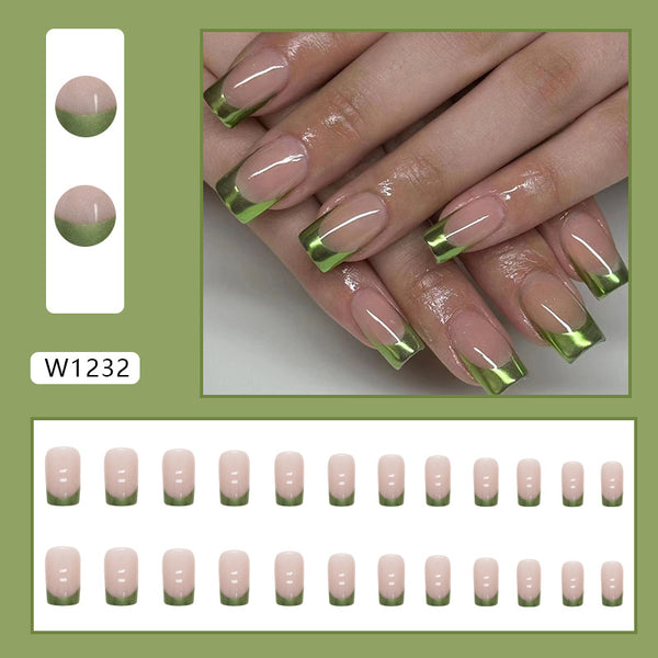12 Sizes-24 Pcs Press On Nails W1232
