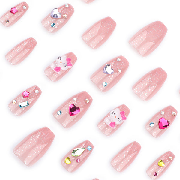 12 Sizes-24 Pcs Press On Nails JP3619