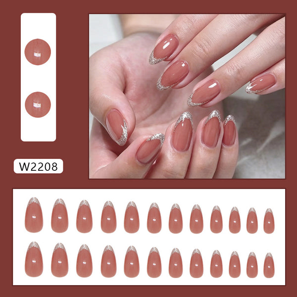 12 Sizes-24 Pcs Press On Nails W2208