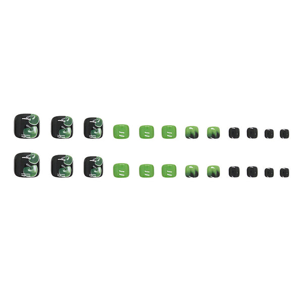 12 Sizes-24 Pcs Press On Nails F092