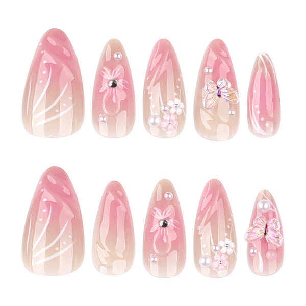 12 Sizes-24 Pcs Press On Nails JP3865