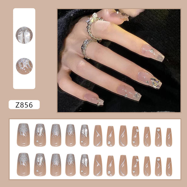 12 Sizes-24 Pcs Press On Nails Z856