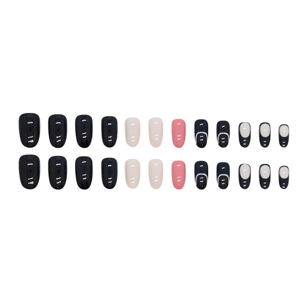 12 Sizes-24 Pcs Press On Nails W1173