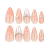 12 Sizes-24 Pcs Press On Nails JP3433