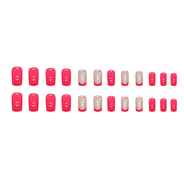 12 Sizes-24 Pcs Press On Nails W1189