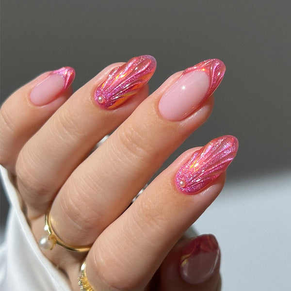 12 Sizes-24 Pcs Press On Nails BZ1417