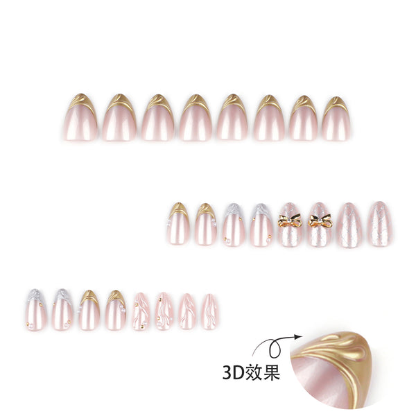 12 Sizes-24 Pcs Press On Nails JP4297
