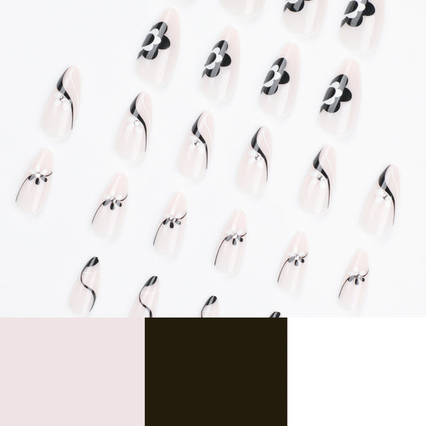 12 Sizes-24 Pcs Press On Nails JP3021