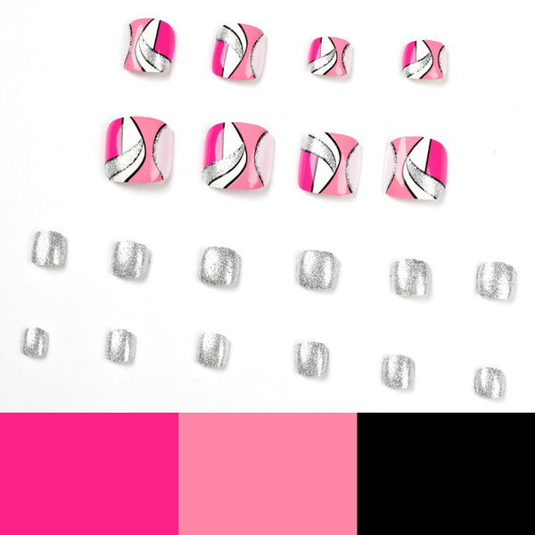 12 Sizes-24 Pcs Press On Nails JP1632