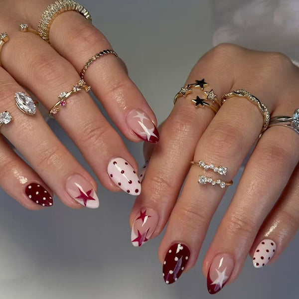 12 Sizes-24 Pcs Press On Nails W2133