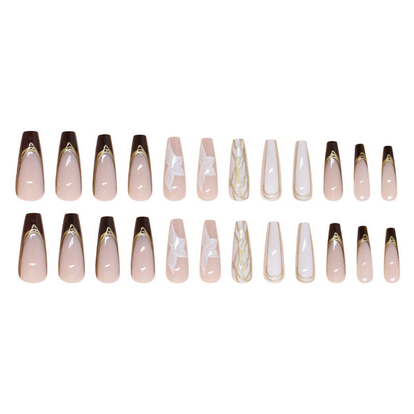 12 Sizes-24 Pcs Press On Nails W1763