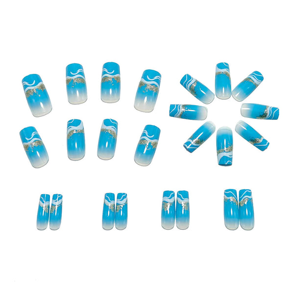12 Sizes-24 Pcs Press On Nails Y1555