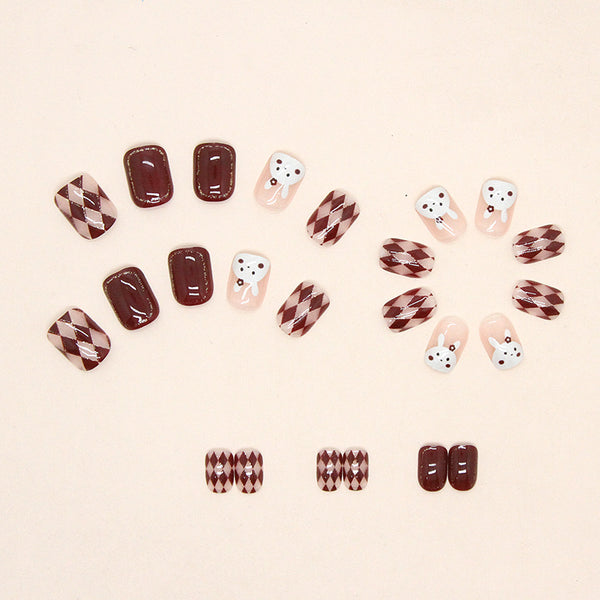 12 Sizes-24 Pcs Press On Nails R708