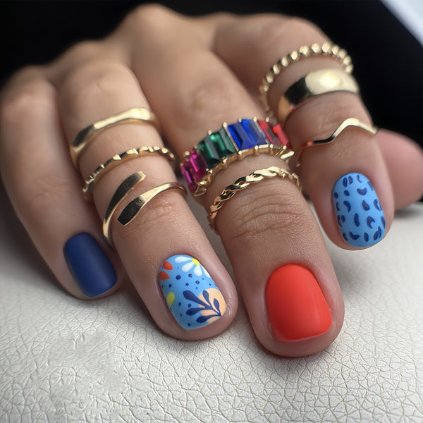 12 Sizes-24 Pcs Press On Nails Y239