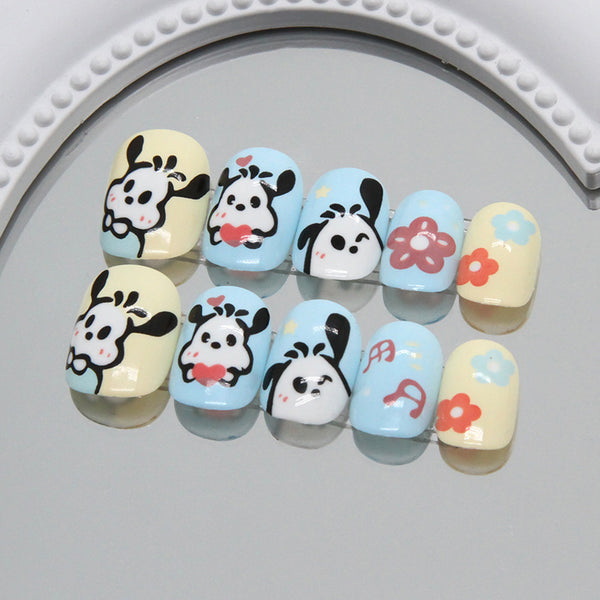 12 Sizes-24 Pcs Press On Nails K009