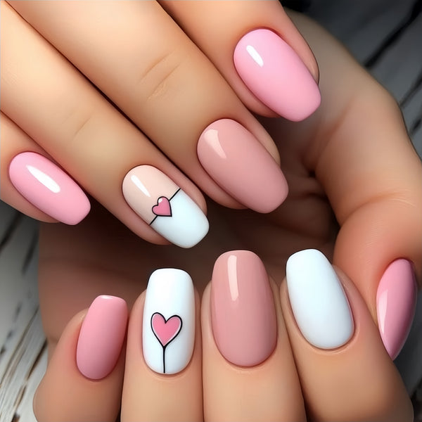 12 Sizes-24 Pcs Press On Nails Y1636