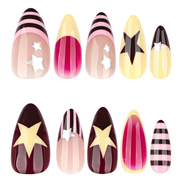 12 Sizes-24 Pcs Press On Nails JP4207