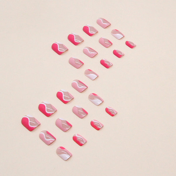 12 Sizes-24 Pcs Press On Nails W905