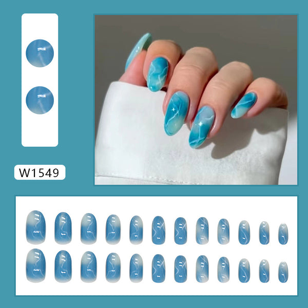 12 Sizes-24 Pcs Press On Nails W1549