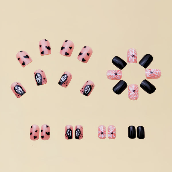 12 Sizes-24 Pcs Press On Nails Y128