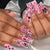 Glossy Long Pink Square Press on Nails