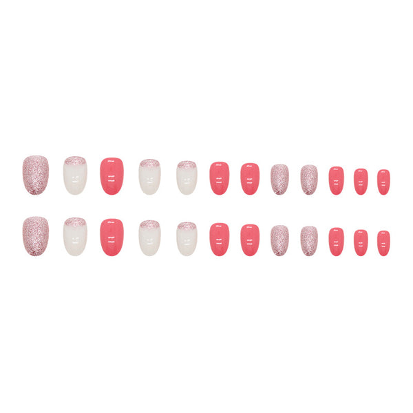 12 Sizes-24 Pcs Press On Nails W1017