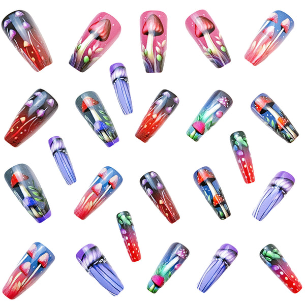 12 Sizes-24 Pcs Press On Nails Y736