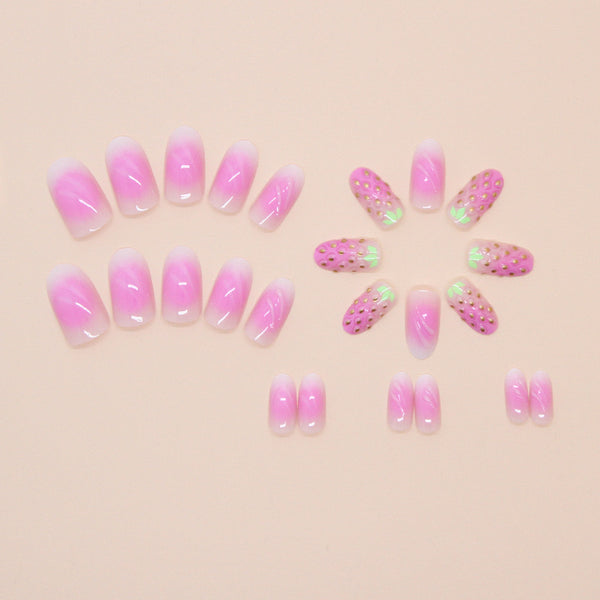 12 Sizes-24 Pcs Press On Nails W1741