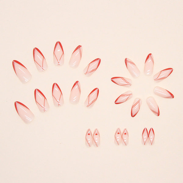 12 Sizes-24 Pcs Press On Nails W306
