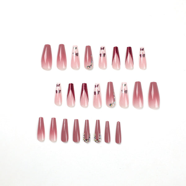 12 Sizes-24 Pcs Press On Nails JP1714