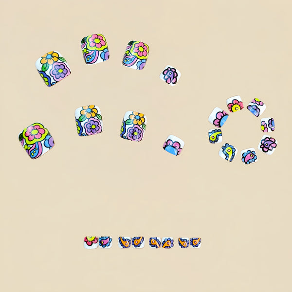 12 Sizes-24 Pcs Press On Nails Y1002