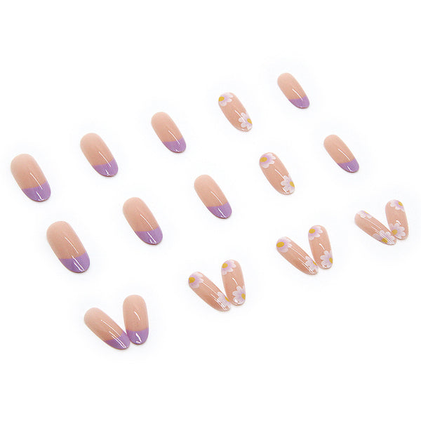 12 Sizes-24 Pcs Press On Nails W093