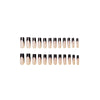 12 Sizes-24 Pcs Press On Nails y085sblackfrench