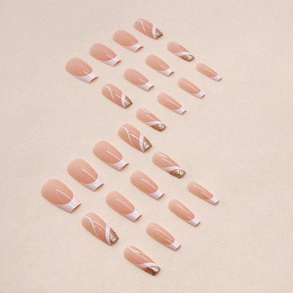 12 Sizes-24 Pcs Press On Nails W1154