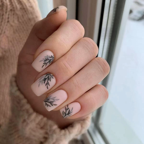 12 Sizes-24 Pcs Press On Nails W909