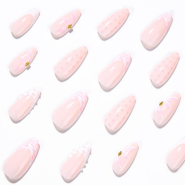 12 Sizes-24 Pcs Press On Nails JP4371