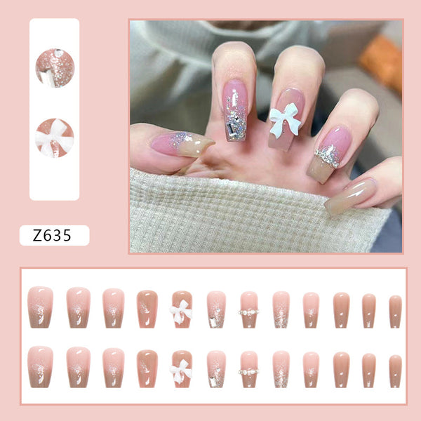 12 Sizes-24 Pcs Press On Nails Z602