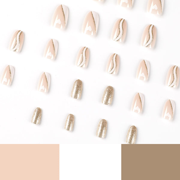 12 Sizes-24 Pcs Press On Nails JP2145