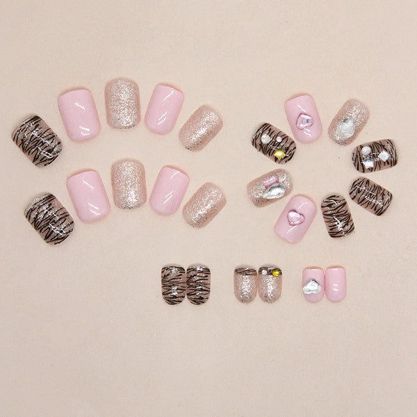 12 Sizes-24 Pcs Press On Nails Z809