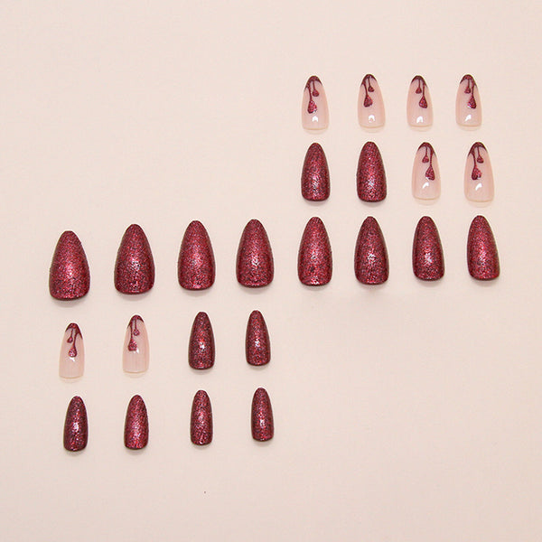 12 Sizes-24 Pcs Press On Nails W1869