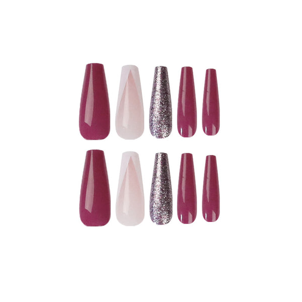 12 Sizes-24 Pcs Press On Nails JP1454