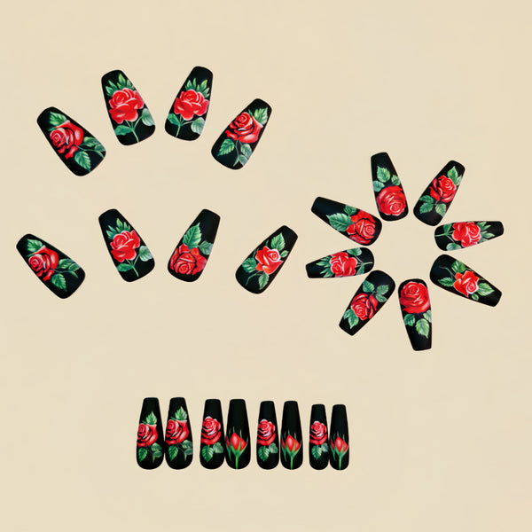 12 Sizes-24 Pcs Press On Nails Y1634