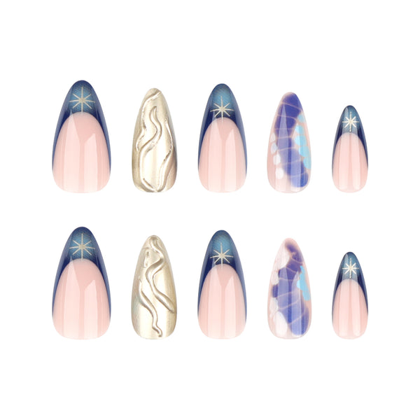 12 Sizes-24 Pcs Press On Nails JP3389