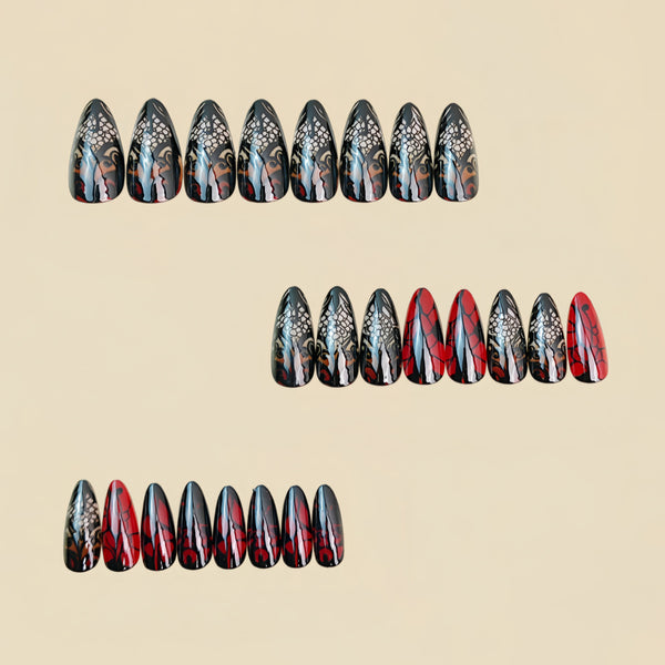 12 Sizes-24 Pcs Press On Nails Y1778